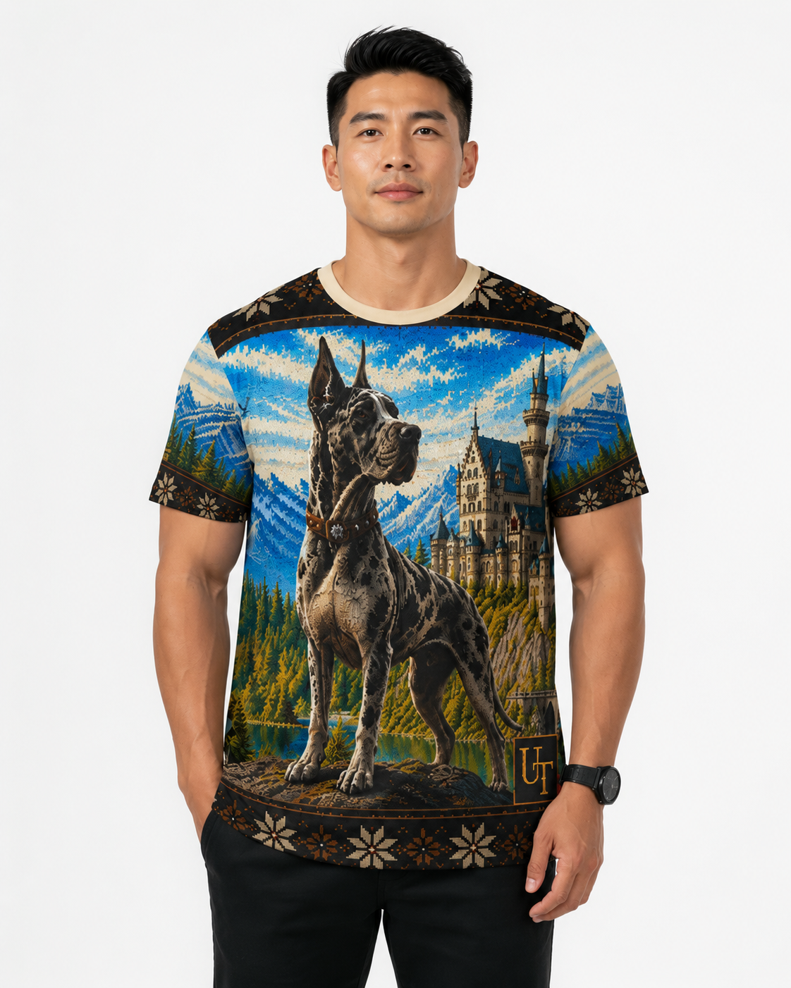 Great Dane Knit-Style Ugly Sweater Tee