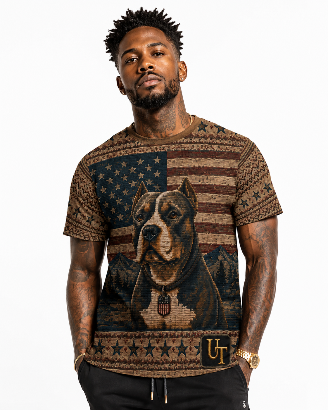 Pitbull Knit-Style Ugly Sweater Tee