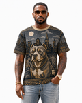 Pitbull Cityscape Knit-Style Ugly Sweater Tee